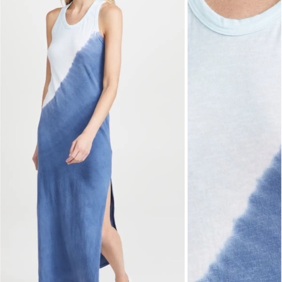 NWT SUNDRY Two Tone Tie Dye Maxi Dress - Picture 14 of 14
